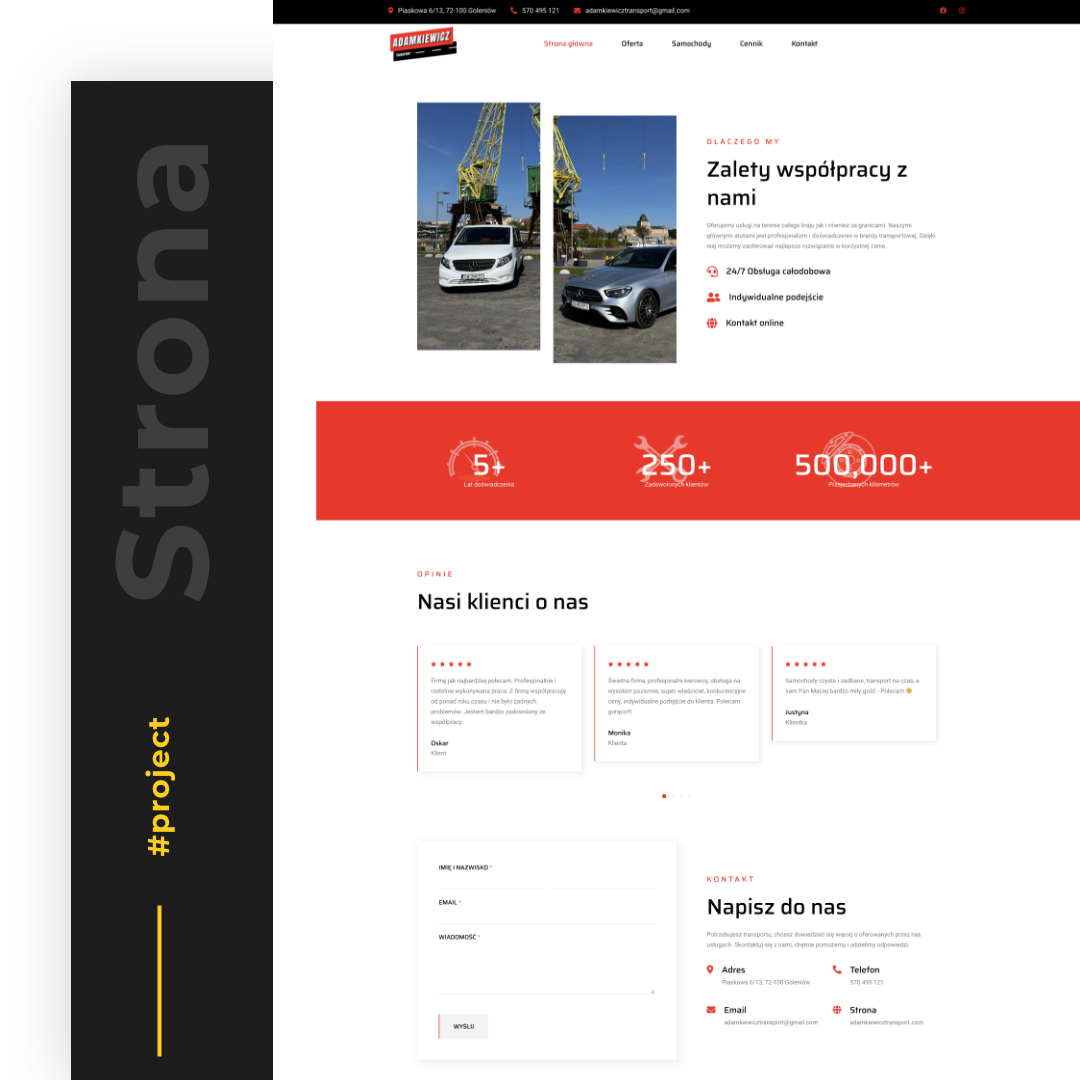 Adamkiewicz Transport Strona